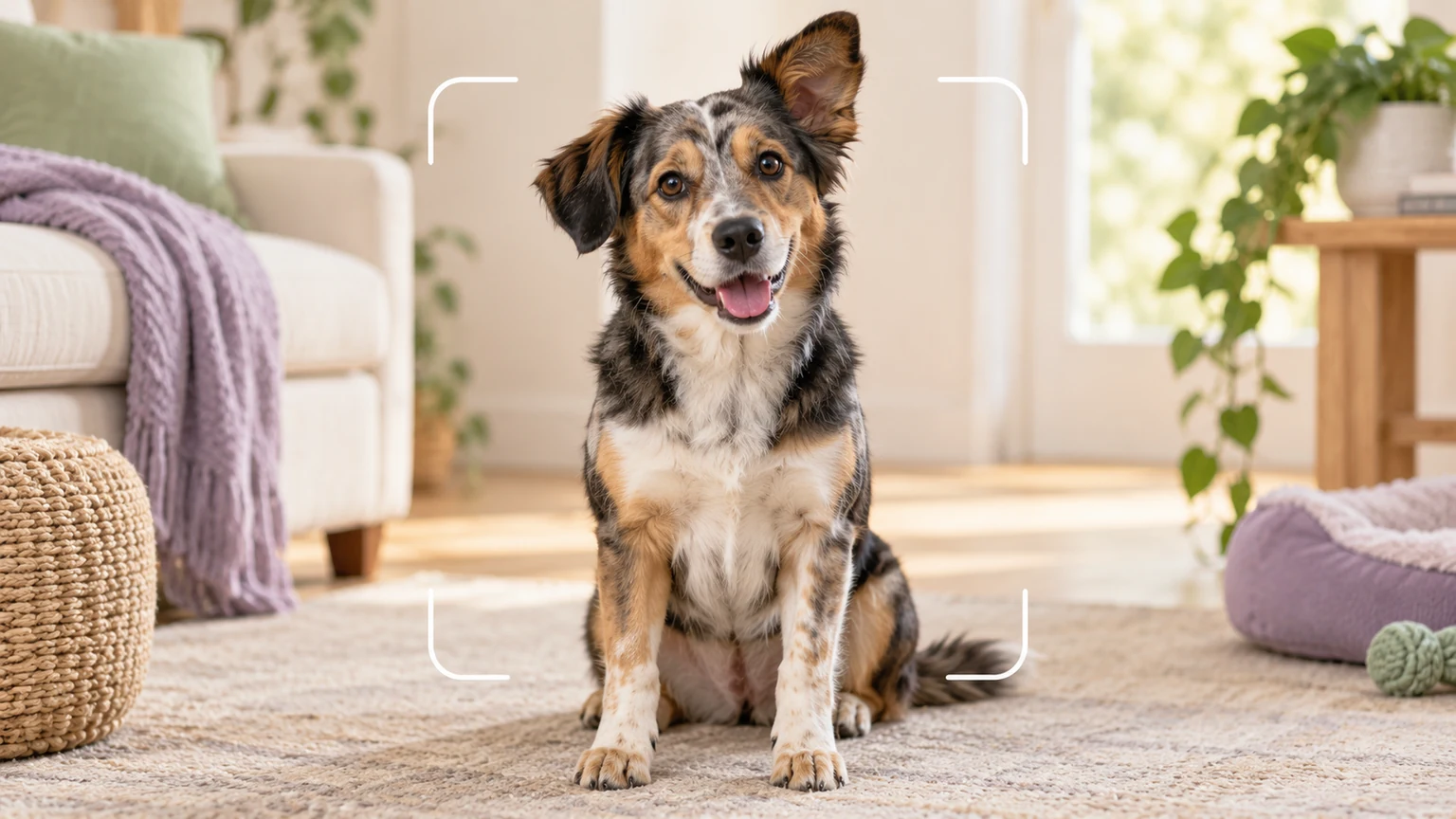 A dog photographed for breed identification
