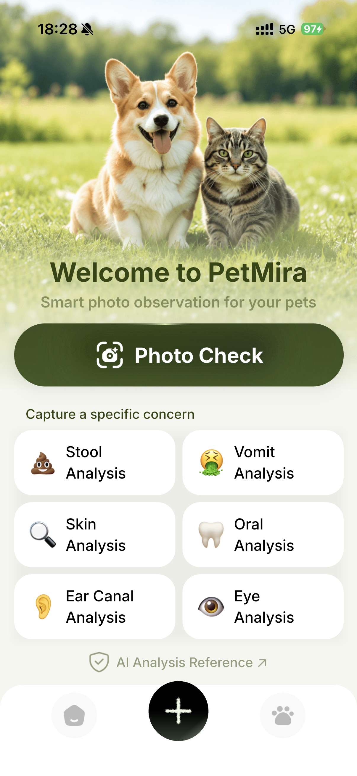 PetMira breed identification app screen